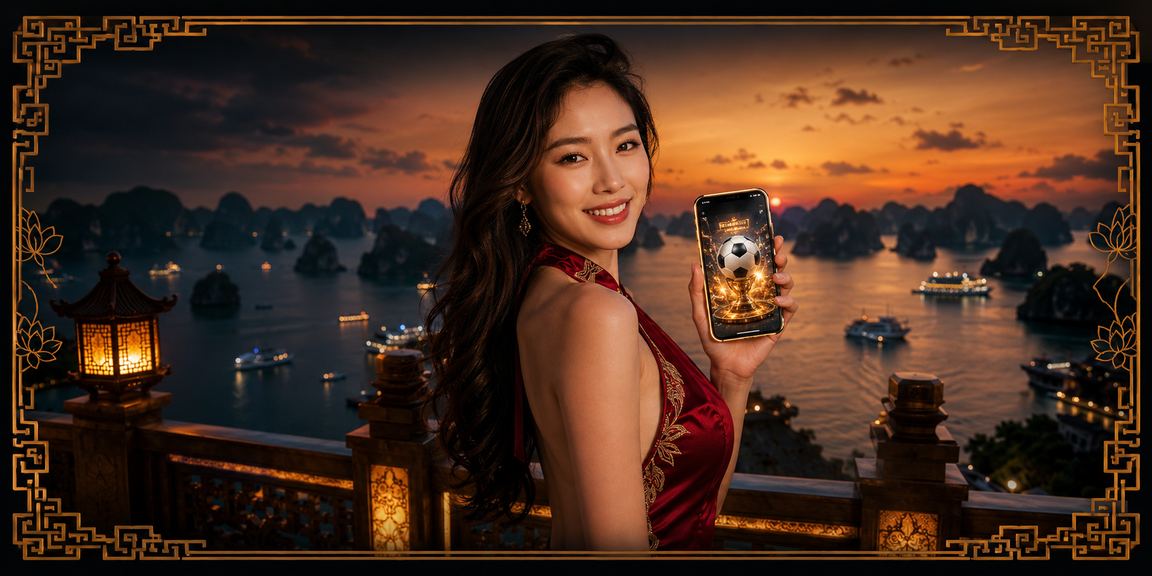 Người dùng xem cá cược bóng đá trên điện thoại tại vịnh Hạ Long